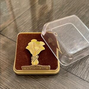 Vintage Hallmark Cloisonné Wheat Enamel Pin - Brooch Thanksgiving Theme 1970’s